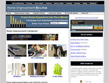 Tablet Screenshot of homeimprovementhelper.com